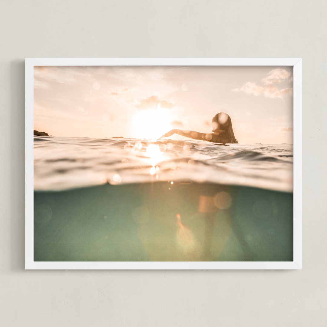 "Pause" - Art Print in Golden Hour by Ashley Kaneko - Framed