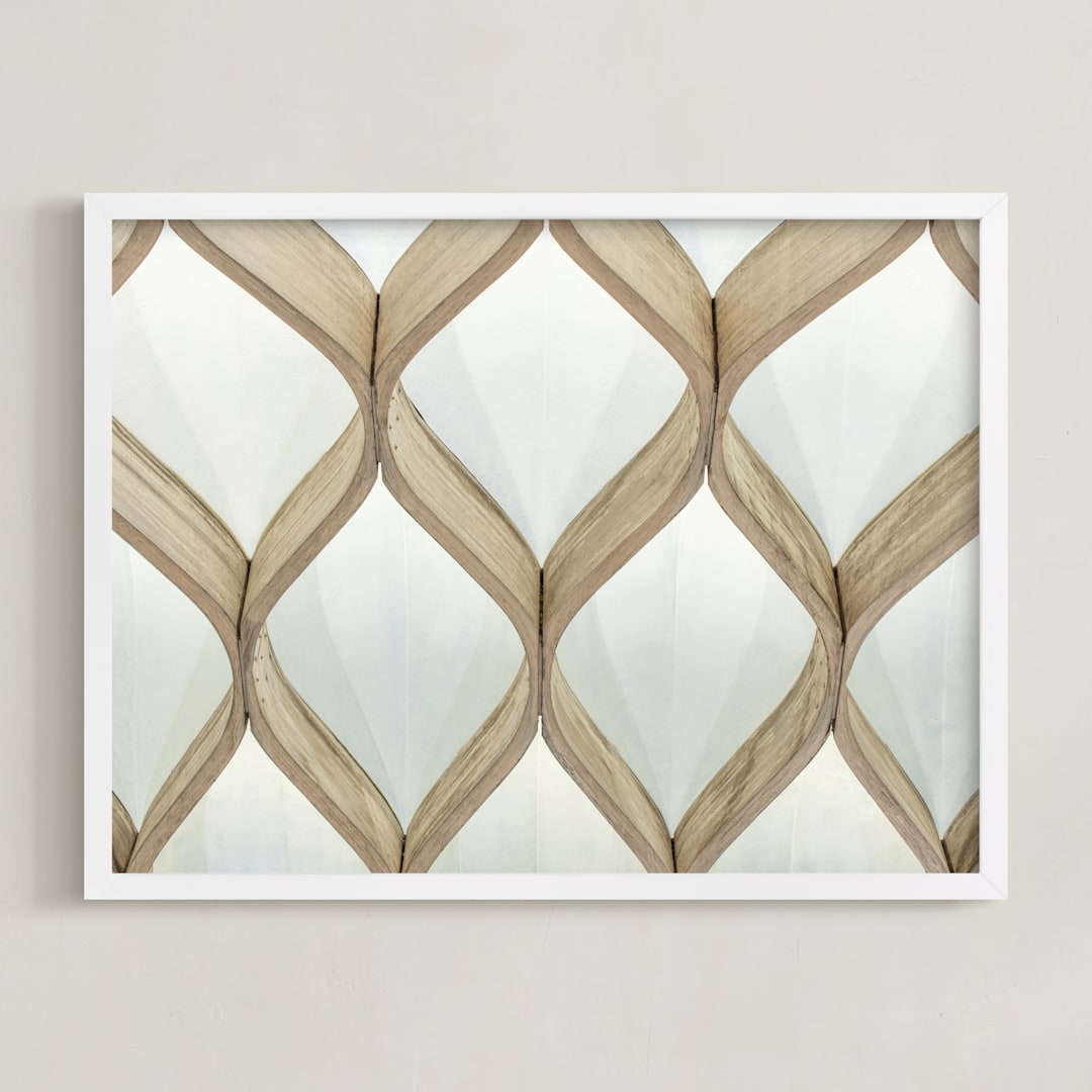 "Veiled" - Art Print in Mint Green by Angie McMonigal - Framed
