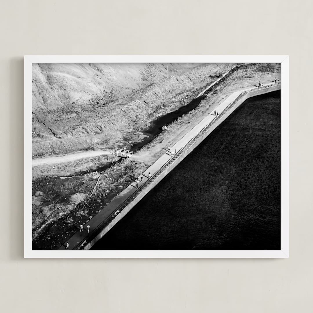 "Study of negative #3" - Art Print in pitch black by Van Tsao - Framed