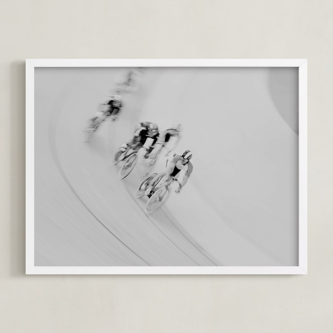 "Velodrome" - Art Print in Black and White by Catherine Culvenor - Framed