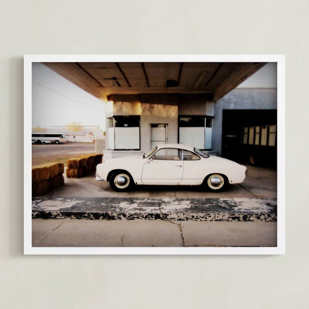 "Time stood still" - Art Print in Stucco White by Maja Cunningham - Framed