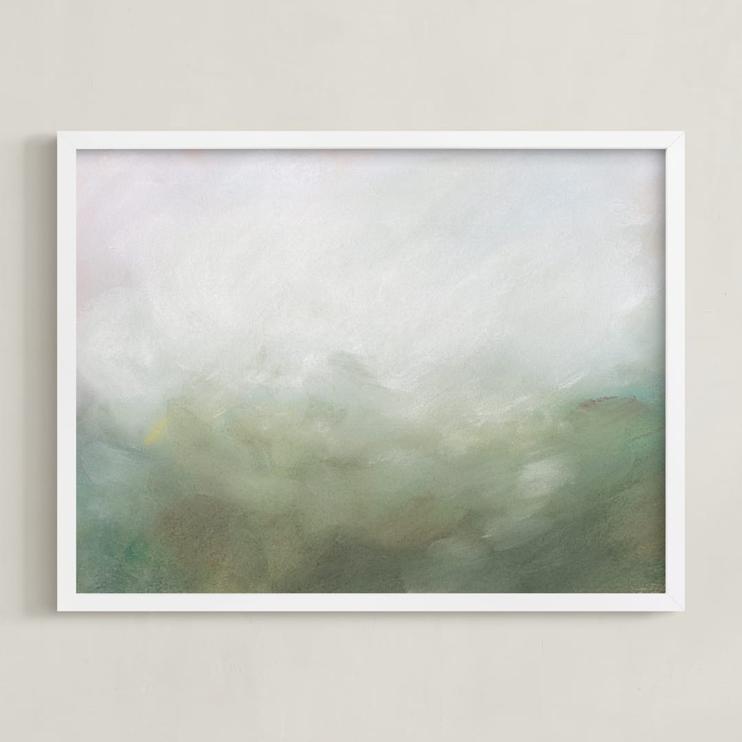 "Morning Mist" - Art Print in Moss by Lorent and Leif - Framed