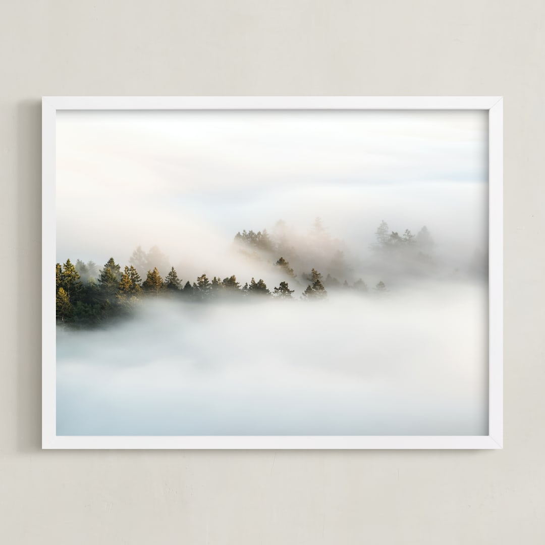 "Revealing II" - Art Print in Seaweed Green by Tania Medeiros - Framed