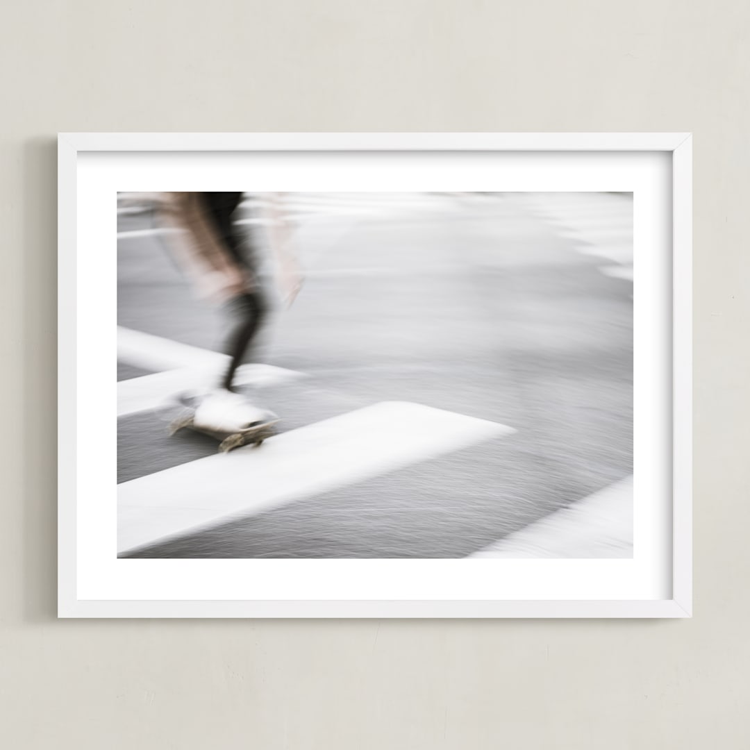 "Hollywood Skate" - Art Print in color by Kamala Nahas - Framed