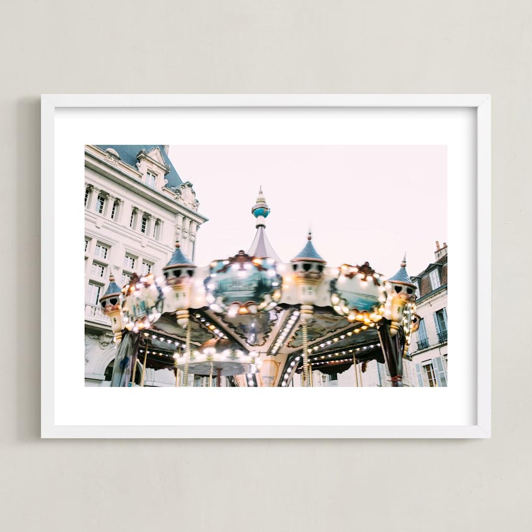 "Still Spinning" - Art Print in Ivory by Katie Doherty - Framed