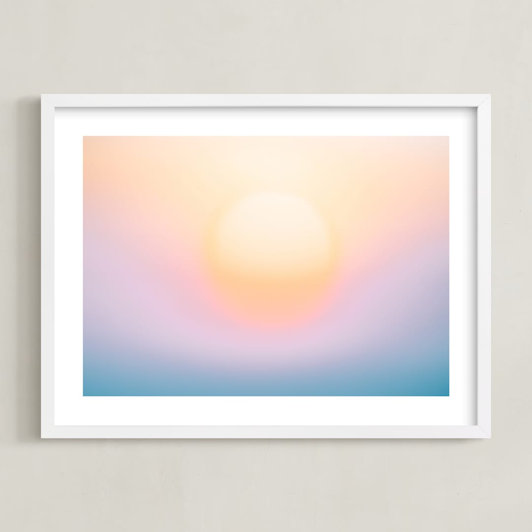 "solaris I" - Art Print in sunset by Kamala Nahas - Framed
