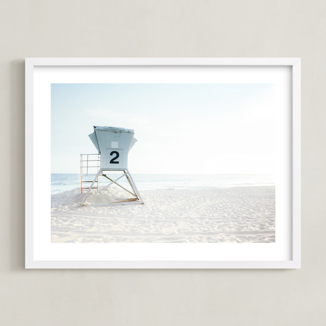 "Summer Tower" - Art Print in breeze by Kamala Nahas - Framed