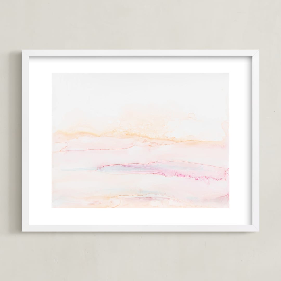 "Eventide" - Art Print in White by Itsy Belle Studio - Framed