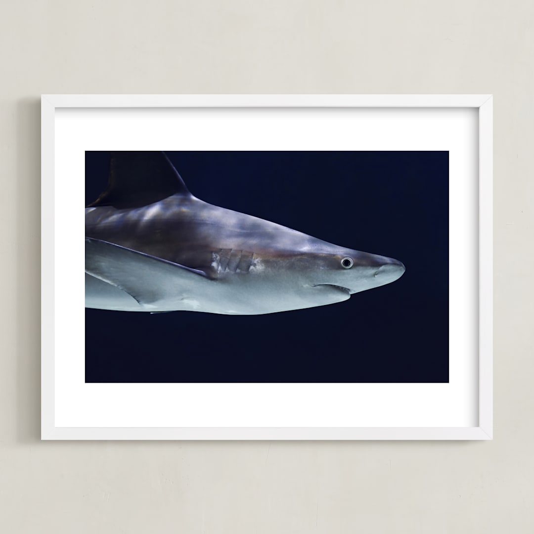 "Deep Blue" - Art Print in Steel Blue by Hollie Renner Photography - Framed