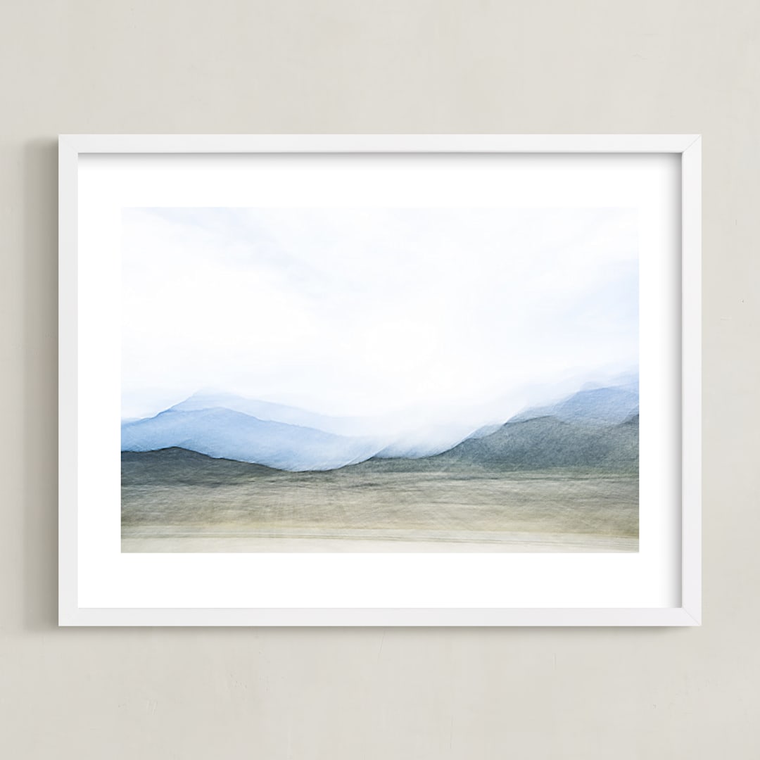 "Windy Day" - Art Print in Natural by Rebecca Rueth - Framed