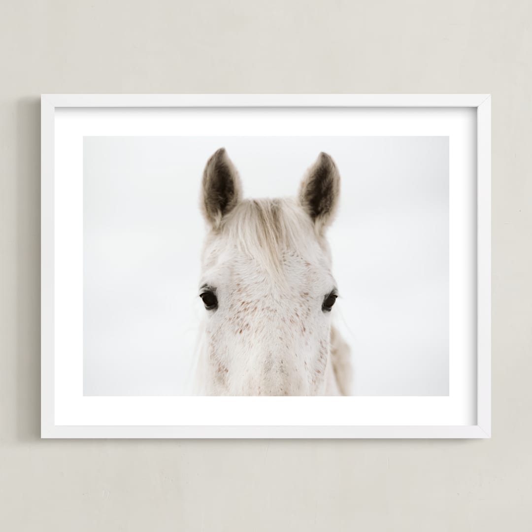 "Pollock" - Art Print in White by Amy Carroll - Framed