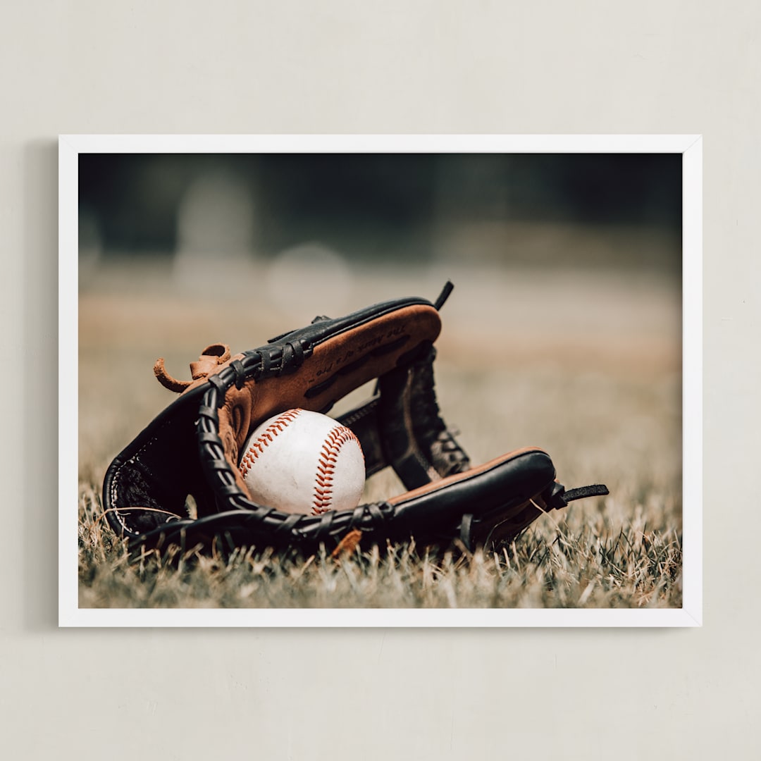 "For The Big Game 2" - Art Print in Field by Janet Cruz - Framed