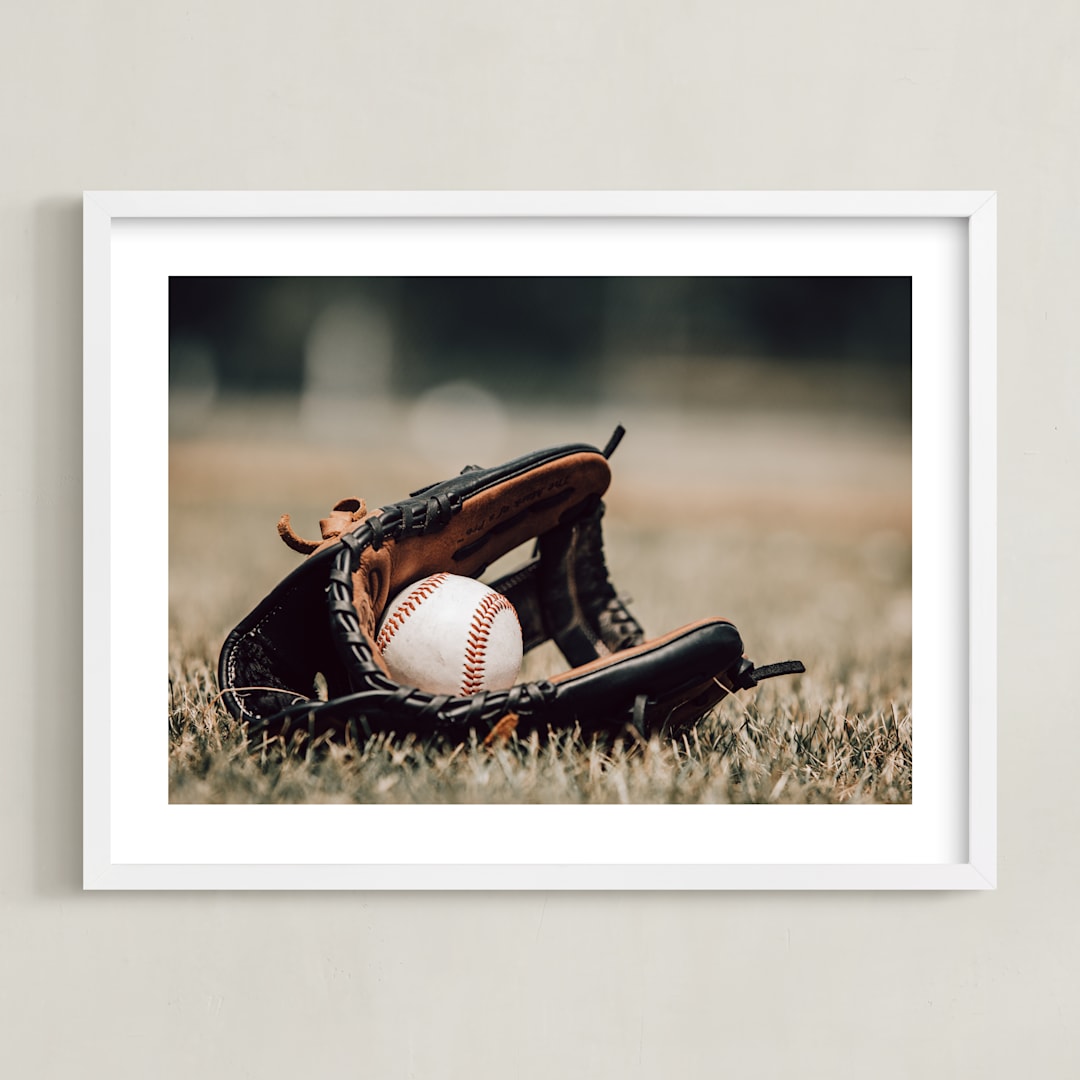 "For The Big Game 2" - Art Print in Field by Janet Cruz - Framed