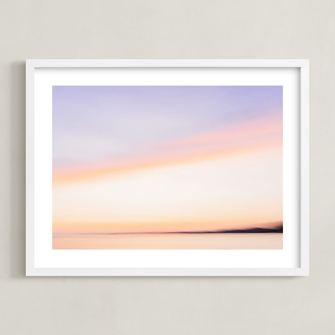 "Summer Fade" - Art Print in Lavender Sky by Everett Paper Goods - Framed