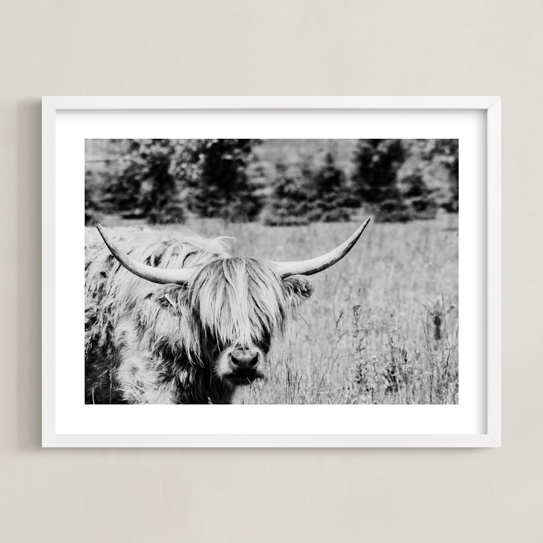 "Junior" - Art Print in Onyx by Janet Cruz - Framed