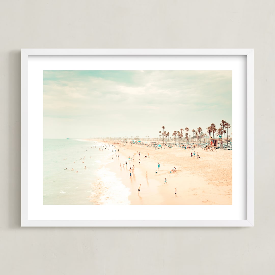 "Endless Summer" - Art Print in Sand by Shawna Urban - Framed