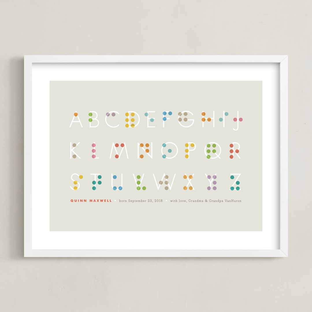 "Seen and Understood" - Personalized Art Print in Sand by Jennifer Wick - Framed