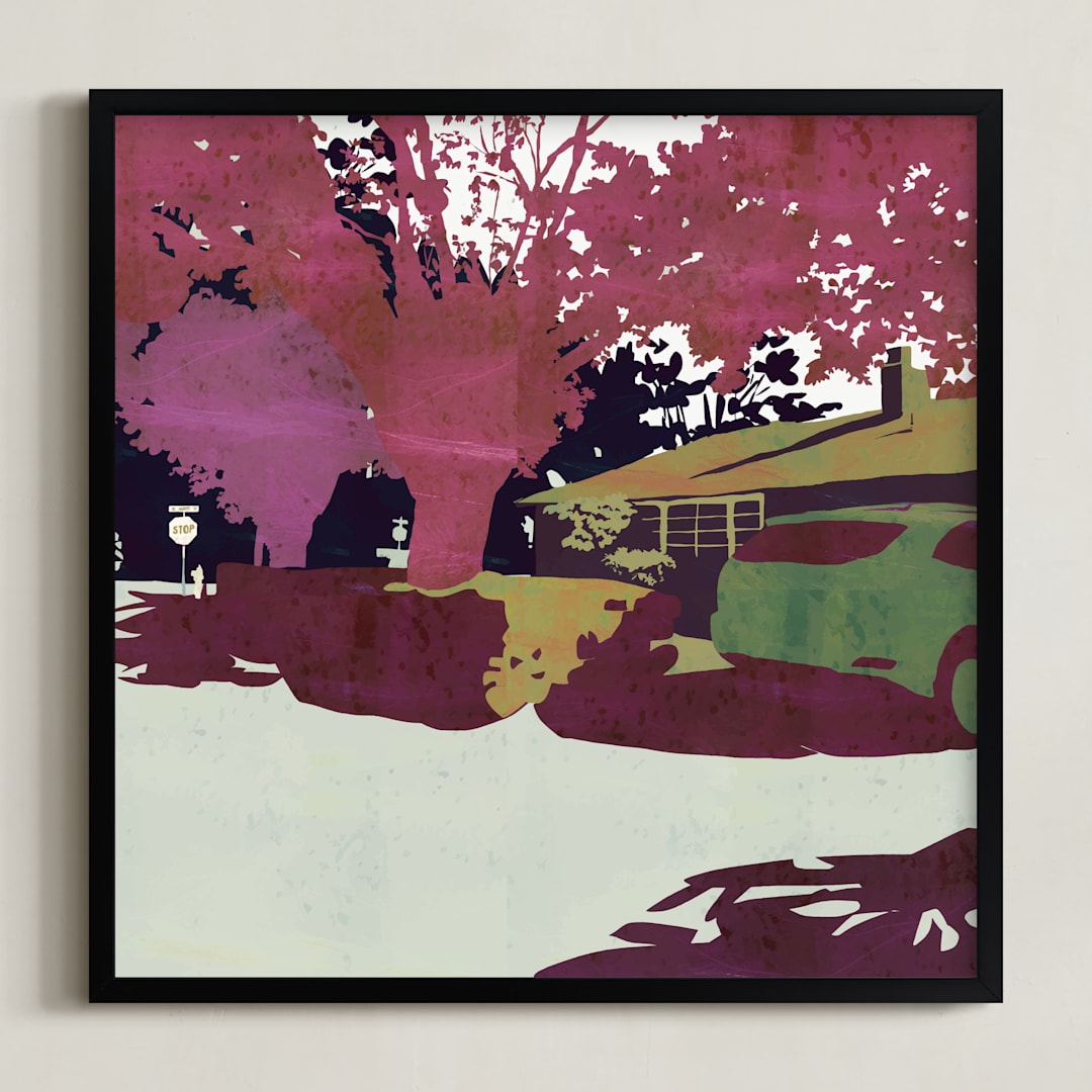 "37th Street 1" - Art Print in Grey Rose by lisa Mundorff - Framed