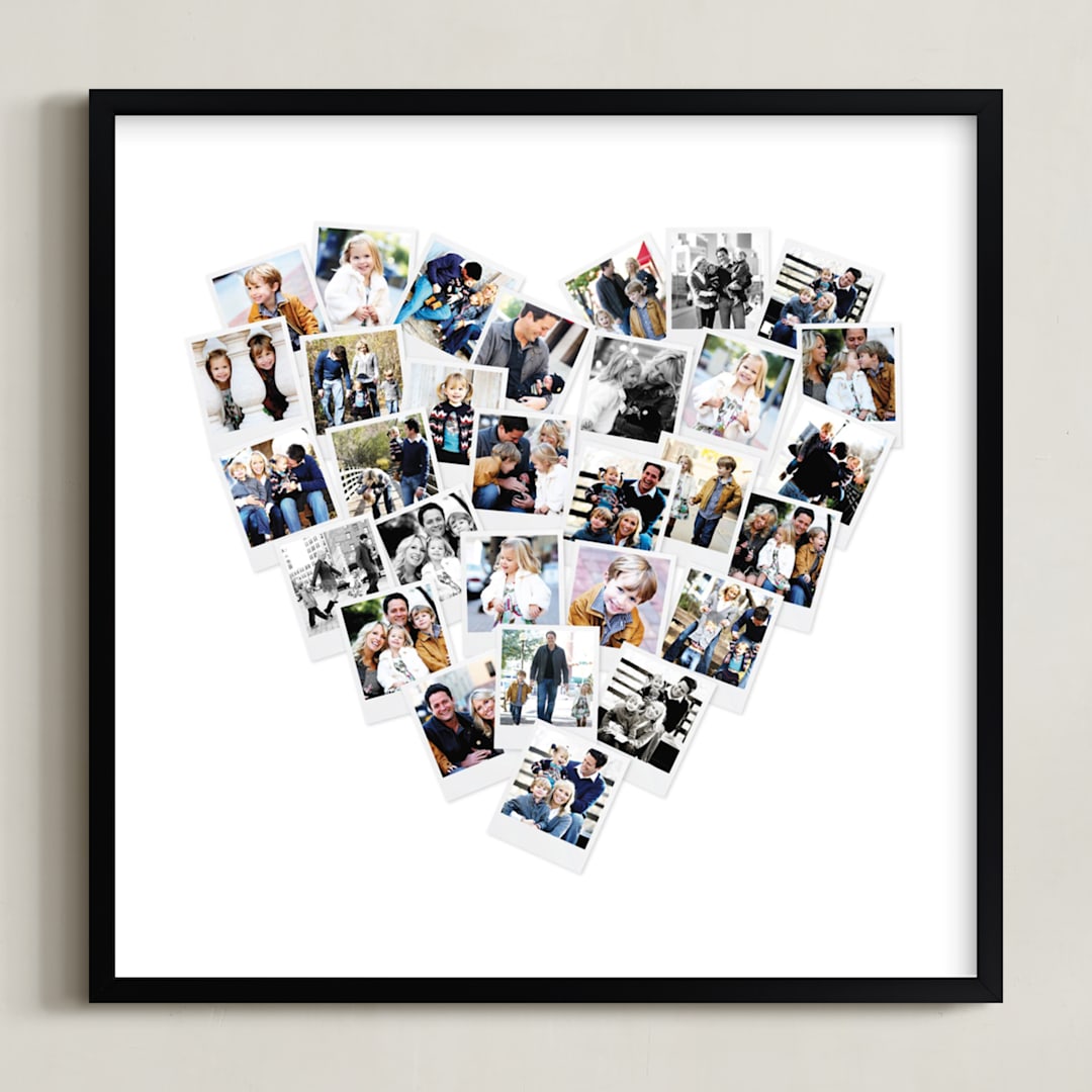 "Heart Snapshot Mix® Photo Art" - Framed Photo in White by Minted - Framed