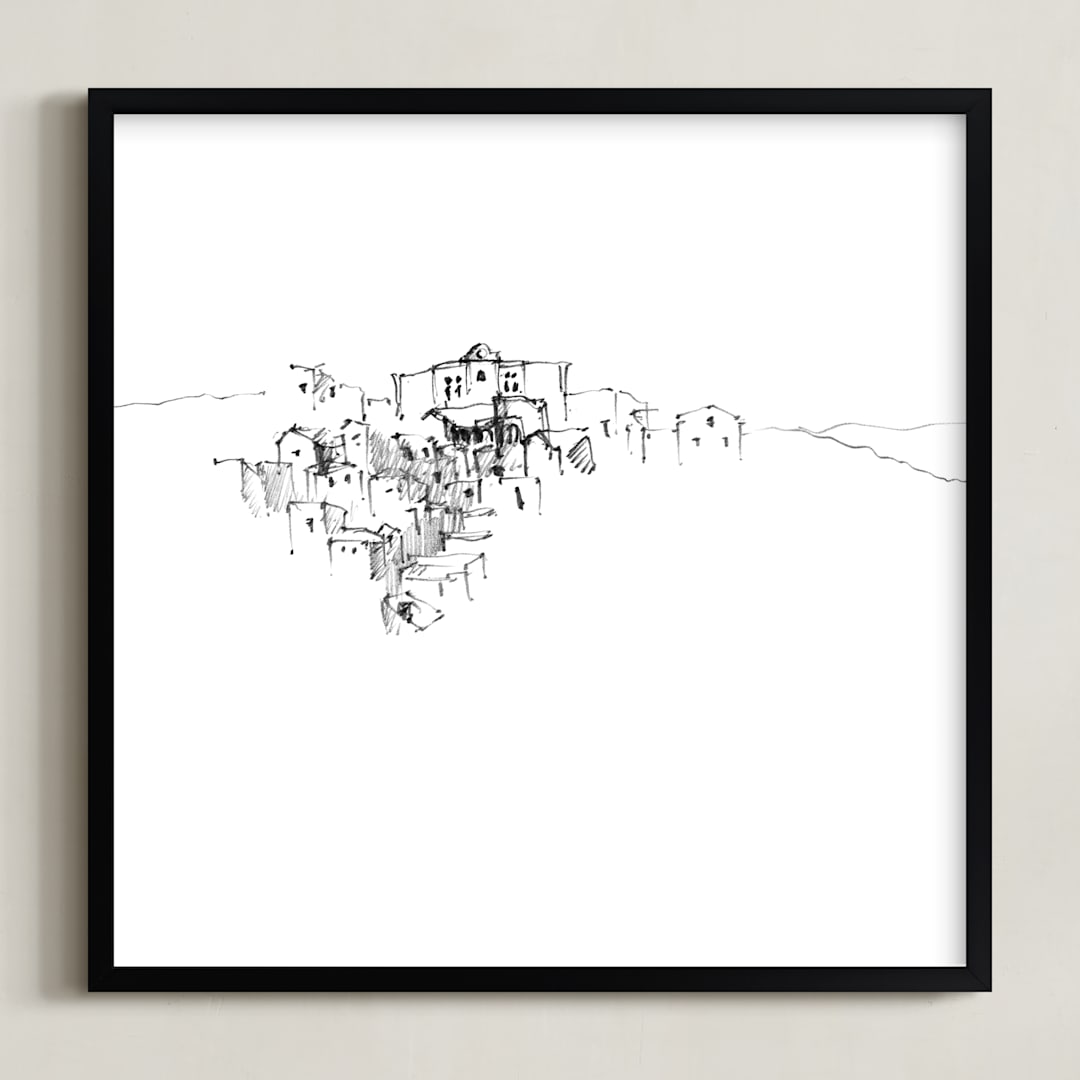 "The Sassi" - Art Print in Sassi Black by Amy Toneys - Framed