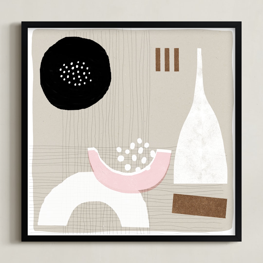 "Associate 1" - Art Print in Modern neutrals by Francesca Iannaccone - Framed