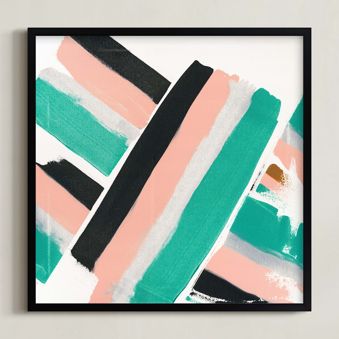 "Togetherness" - Art Print in Summer Rose by Christina Flowers - Framed