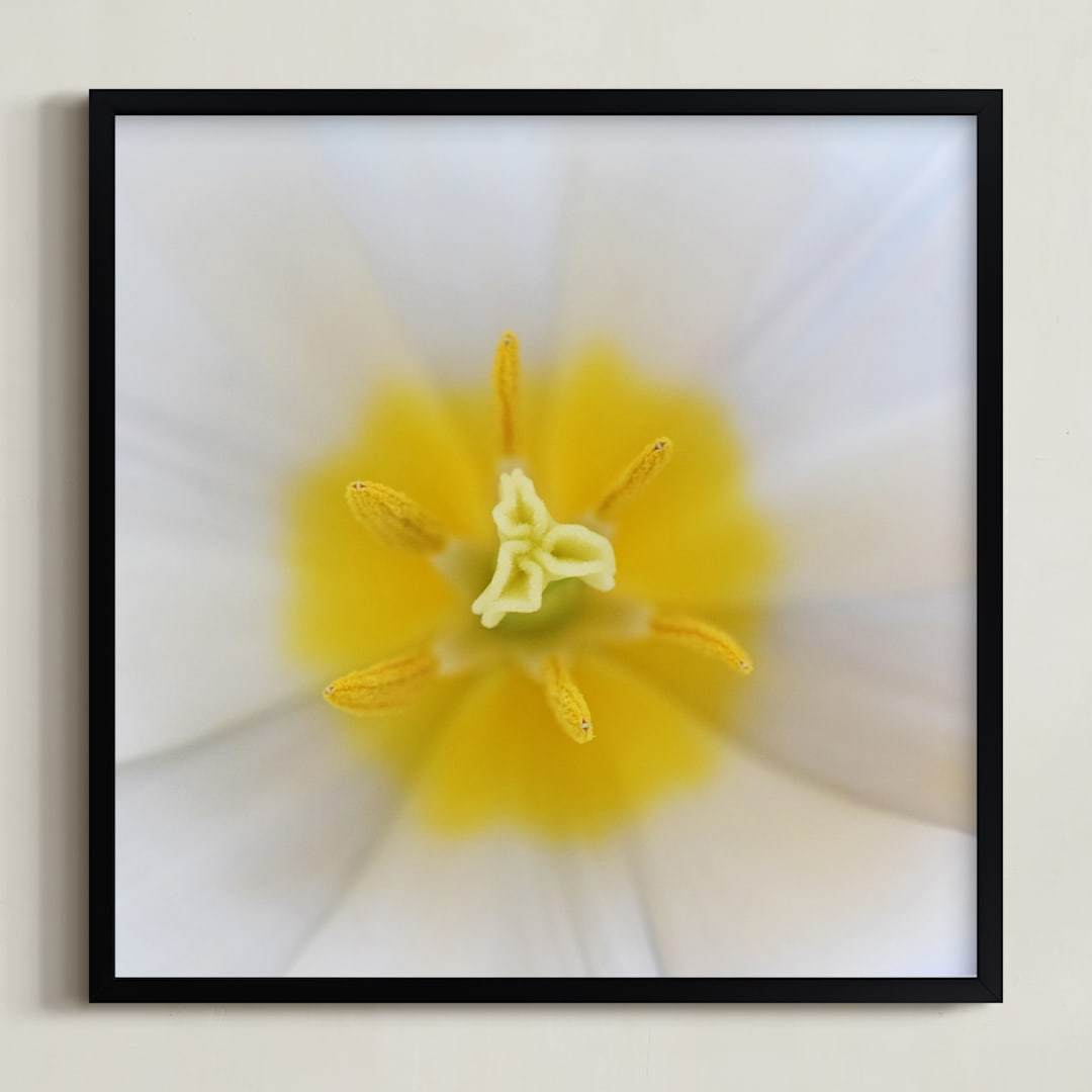 "Sun Inside" - Art Print in yellow by NSMARK - Framed