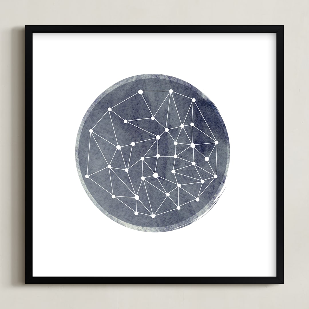 "Constellation" - Art Print in Midnight by Annie Clark - Framed