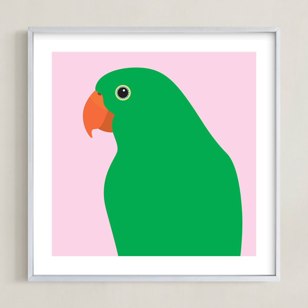 "Hey, You Looking At Me? I" - Art Print in Vibrant Tones by IGGI - Framed