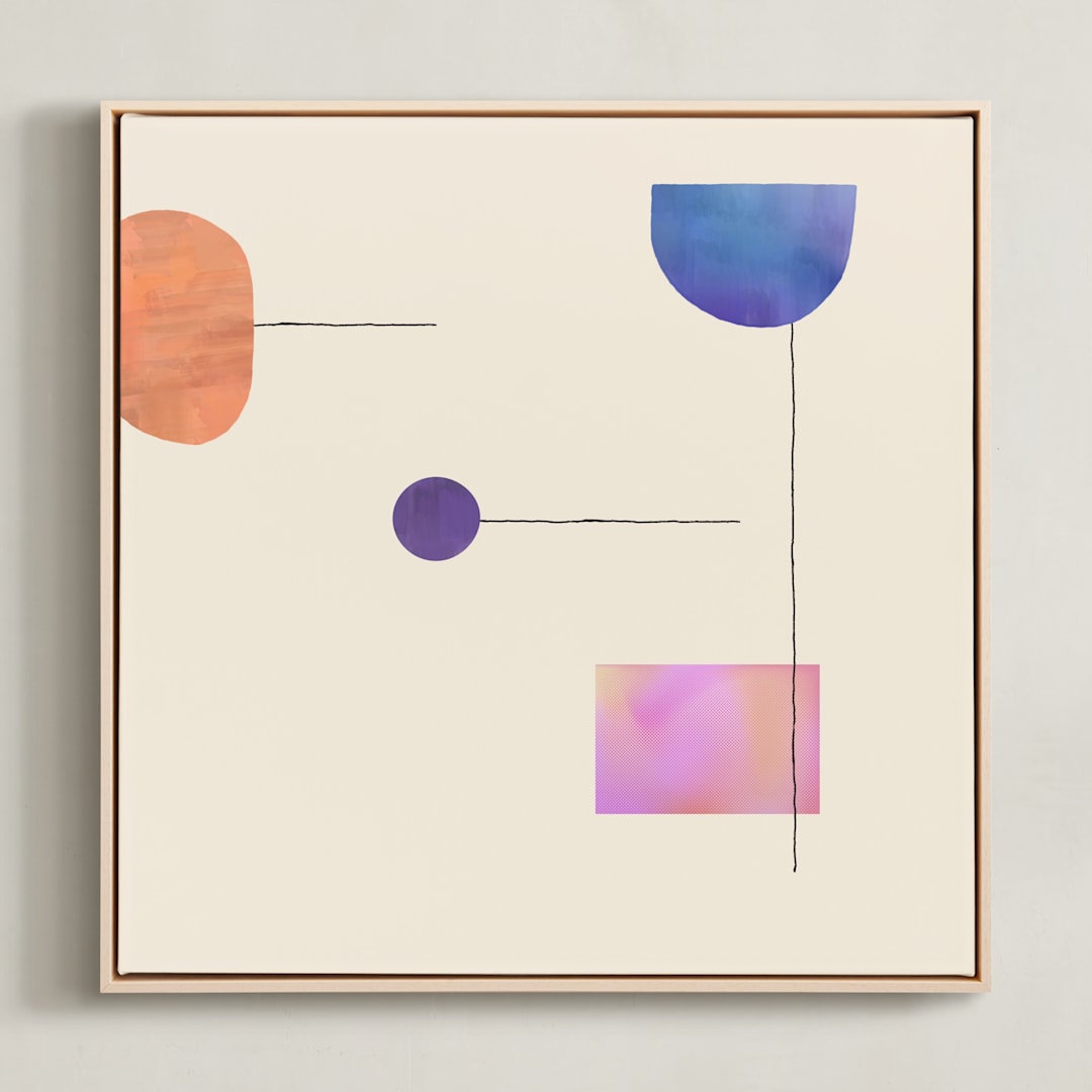 "Levitation 1" - Art Print in Coral by Tatjana Koraksic - Framed Canvas