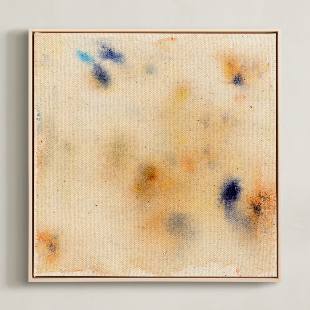 "Abstract Sunrise 1" - Art Print in Sunrise Sky Orange by Christina Flowers - Framed Canvas
