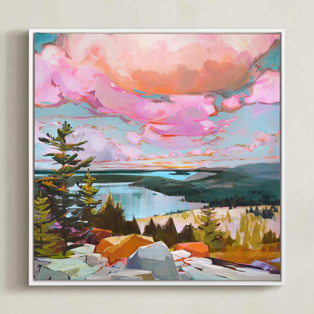 "Up and Away I" - Art Print in Multi by Jess Franks - Framed Canvas