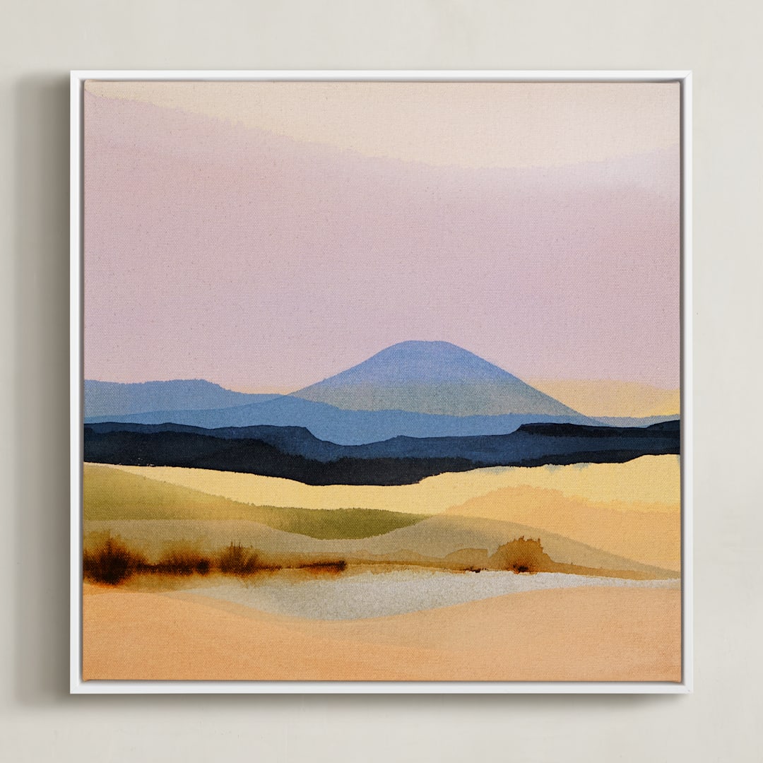 "Violet Desert Breeze" - Art Print in Violet by Shina Choi - Framed Canvas