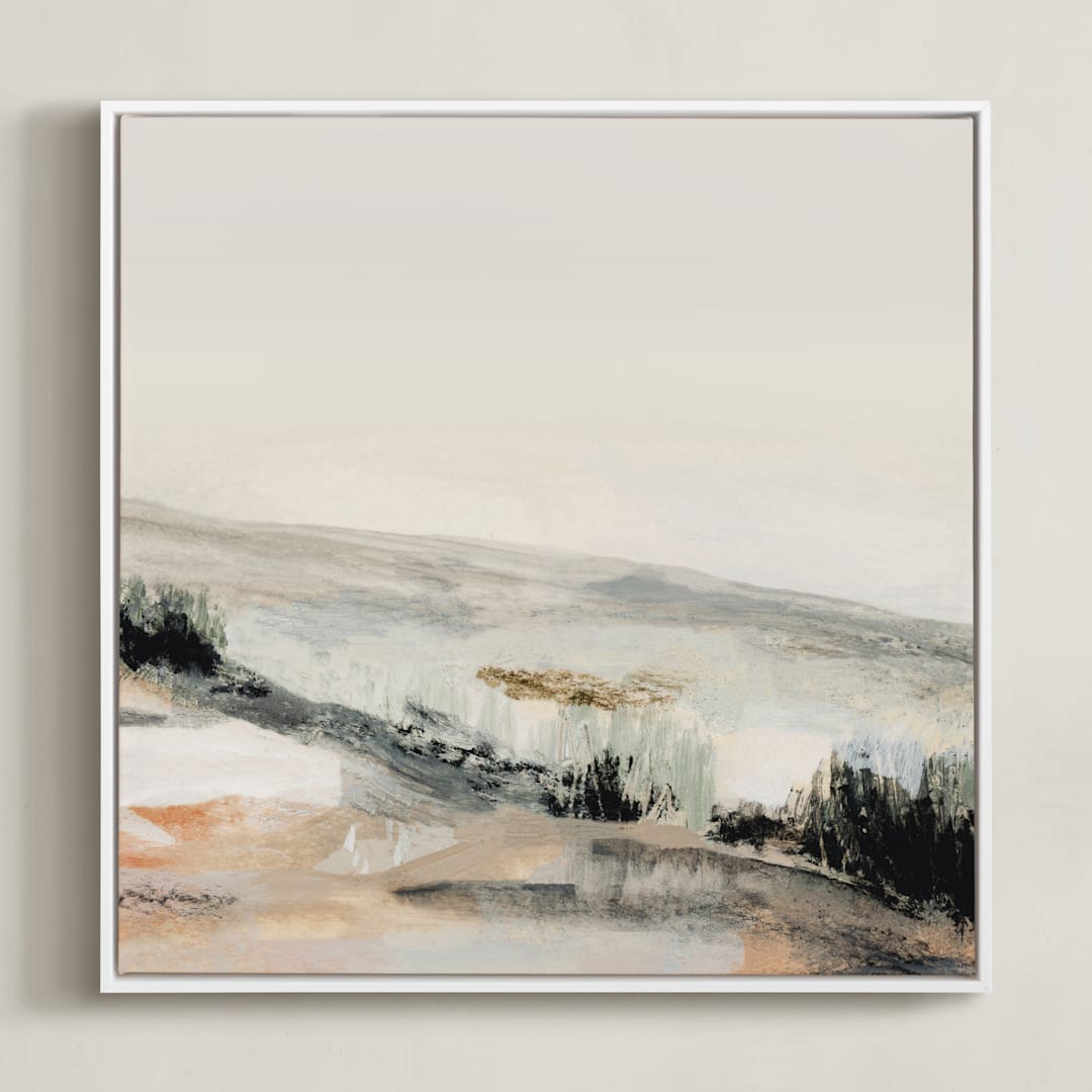 "Miles" - Art Print in Sage by Mande Calhoun - Framed Canvas