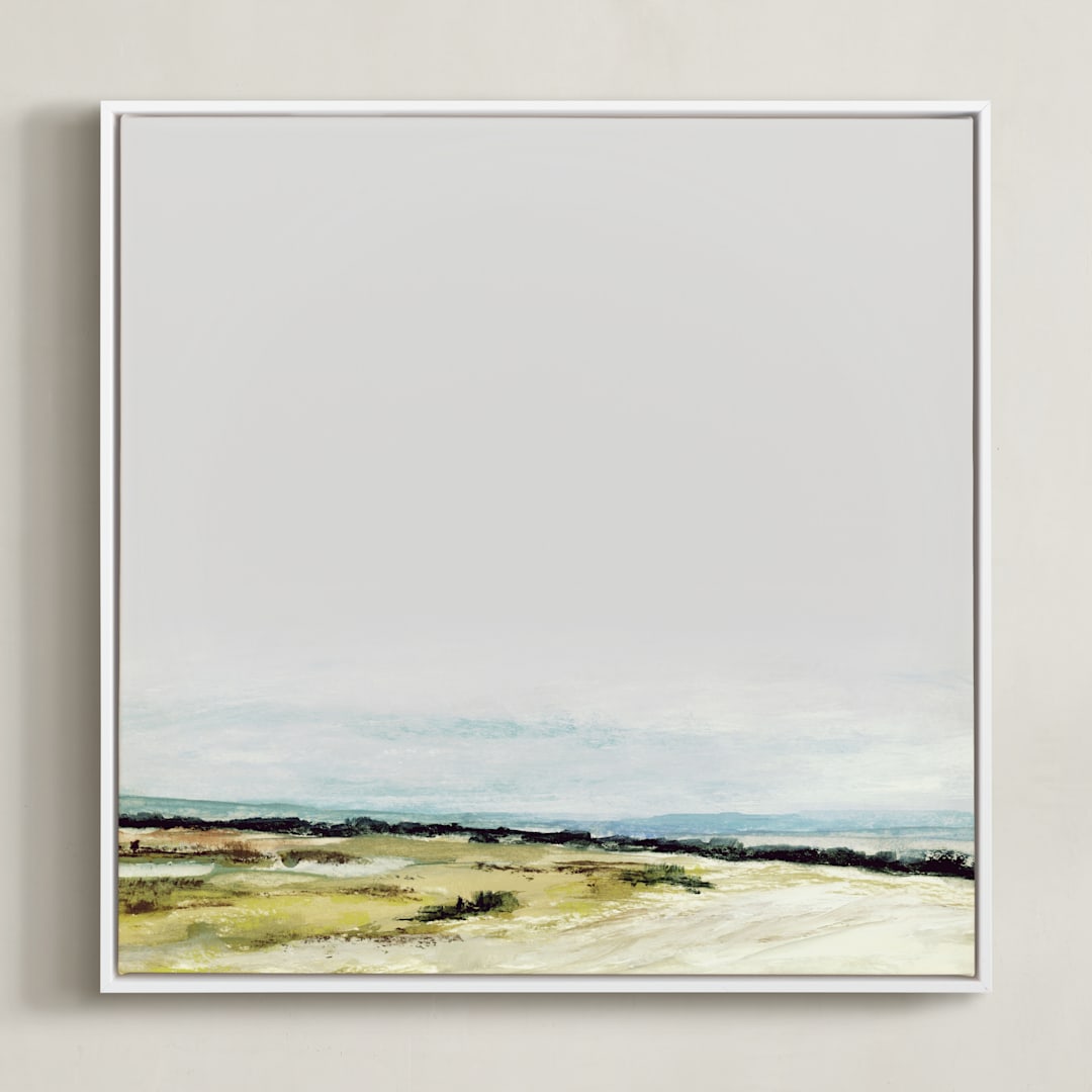 "Teddy" - Art Print in Moss by Mande Calhoun - Framed Canvas