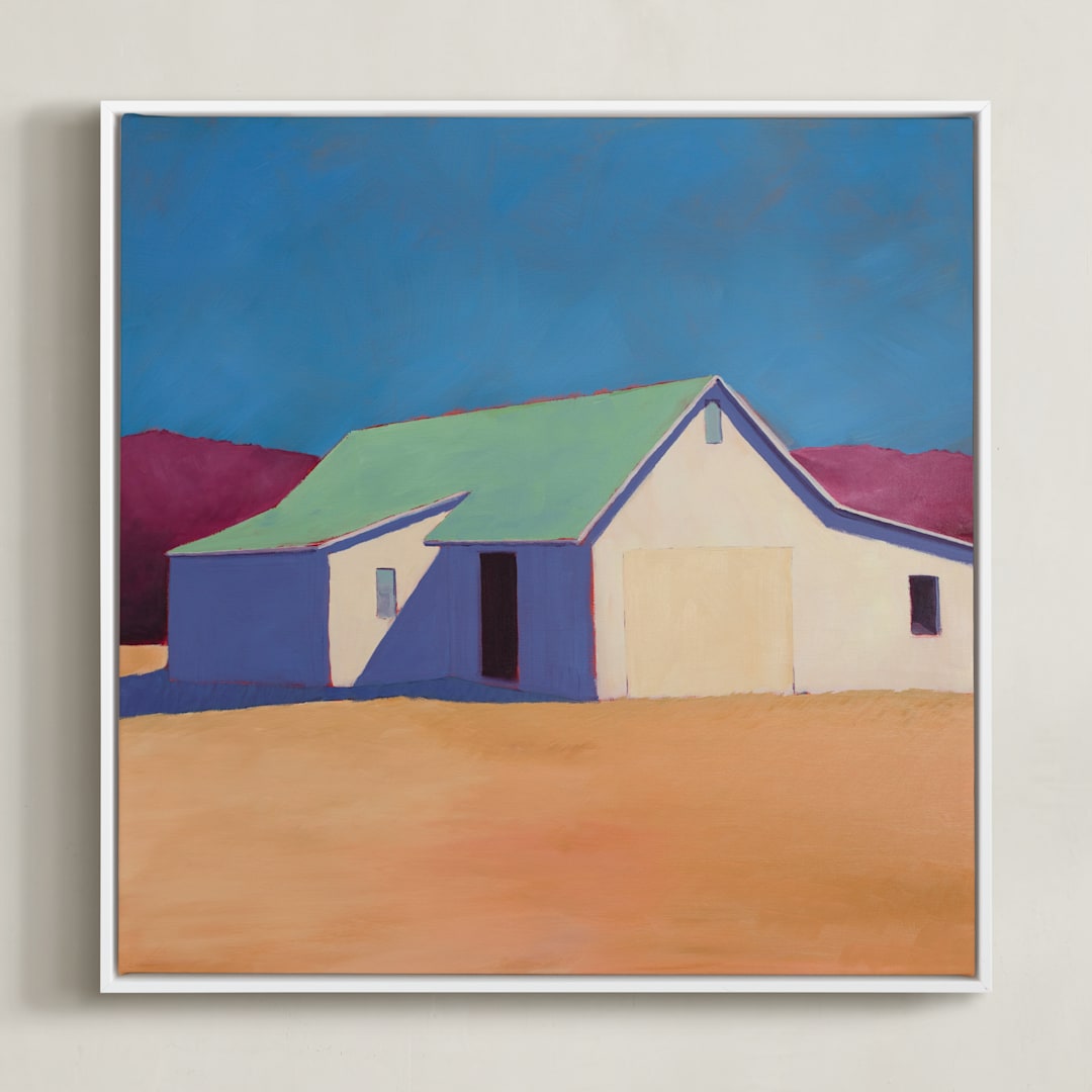 "Raspberry and Grain" - Art Print in Berry Bliss by Carol C. Young - Framed Canvas