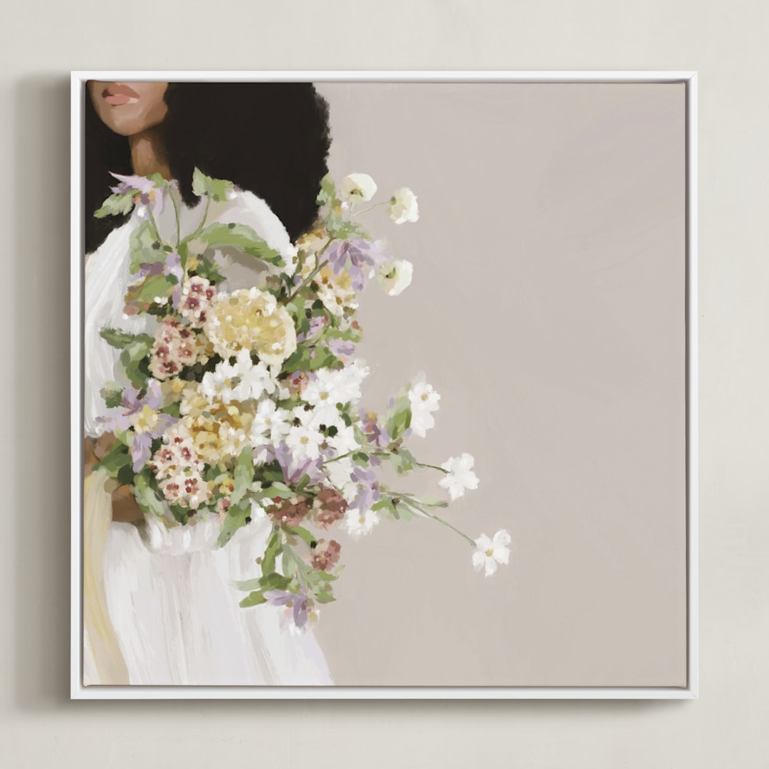 "festooned" - Art Print in Lilac by Marabou Design - Framed Canvas
