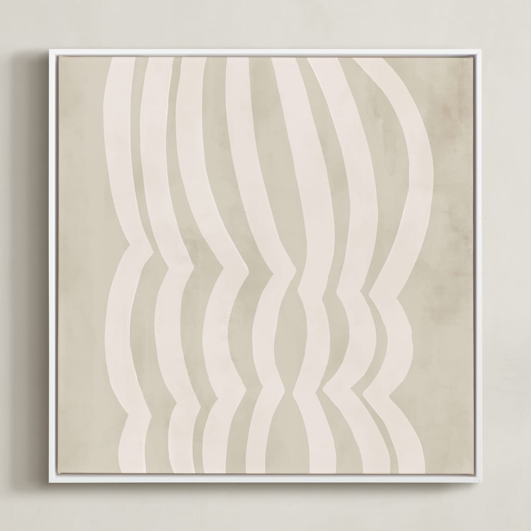 "Ancient" - Art Print in Shell by Pati Cascino - Framed Canvas