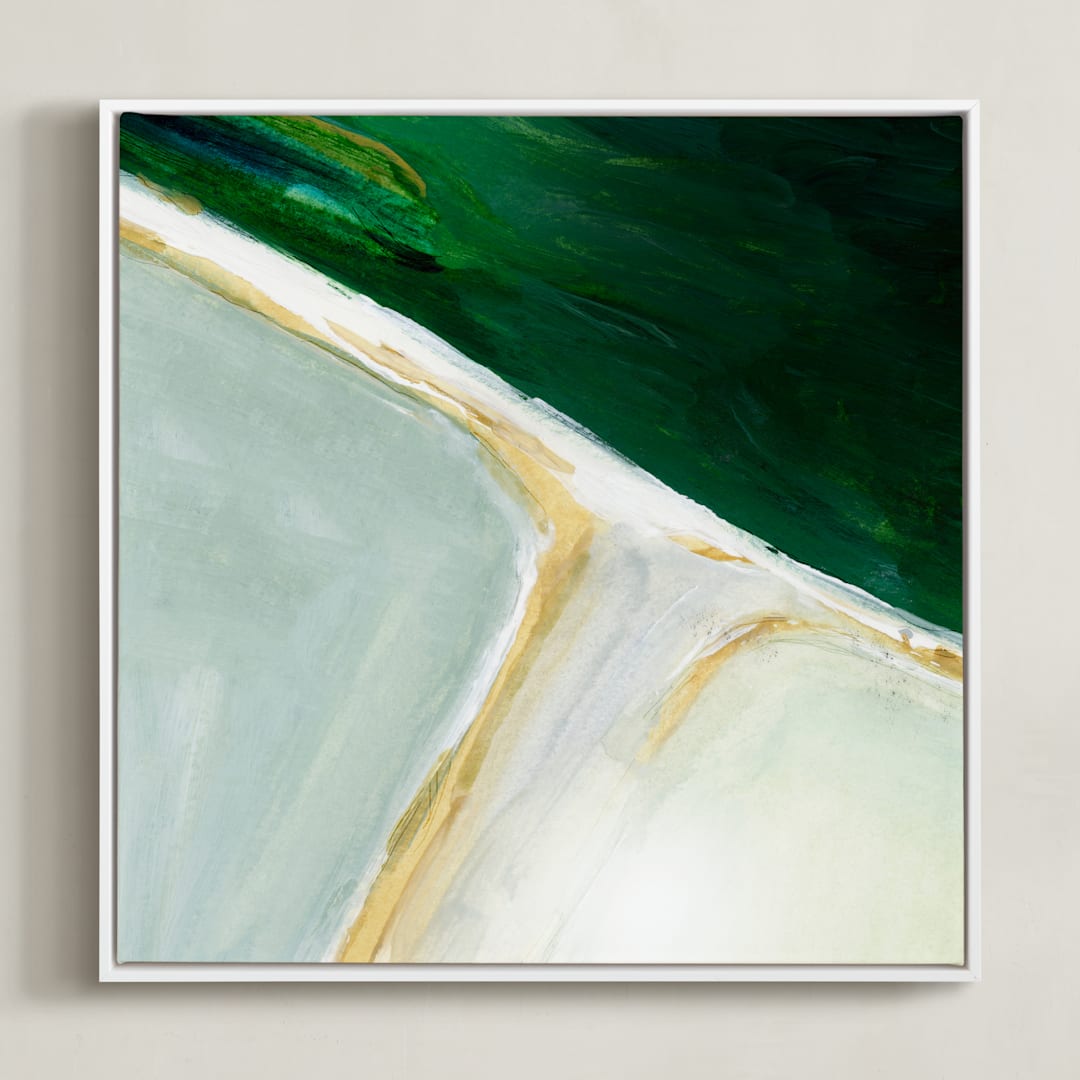 "Salt mines" - Art Print in Green by Mande Calhoun - Framed Canvas