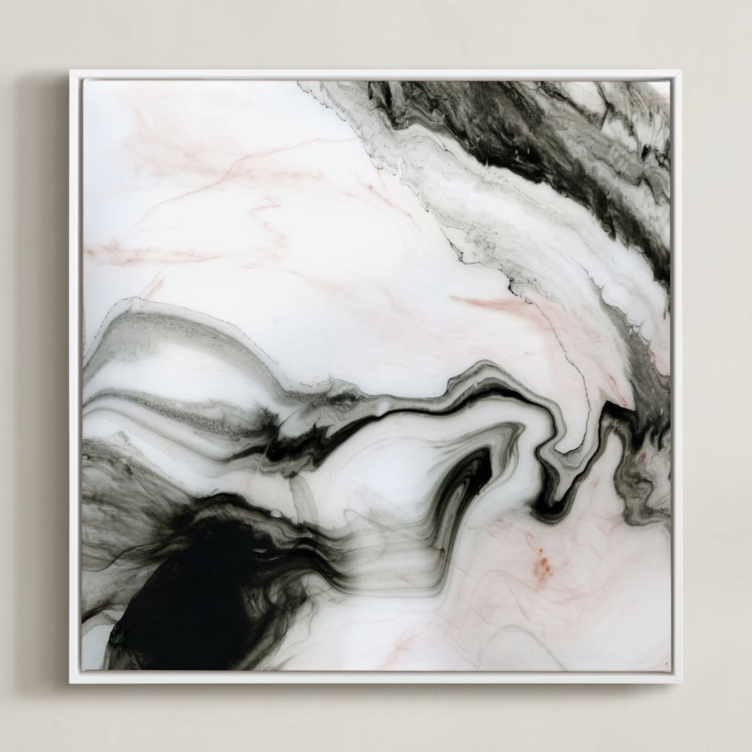 "Ethereal Marble" - Art Print in Dusted by Melanie Severin - Framed Canvas