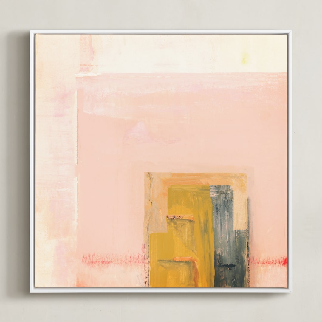 "Lulu" - Art Print in Light Pink by Mande Calhoun - Framed Canvas