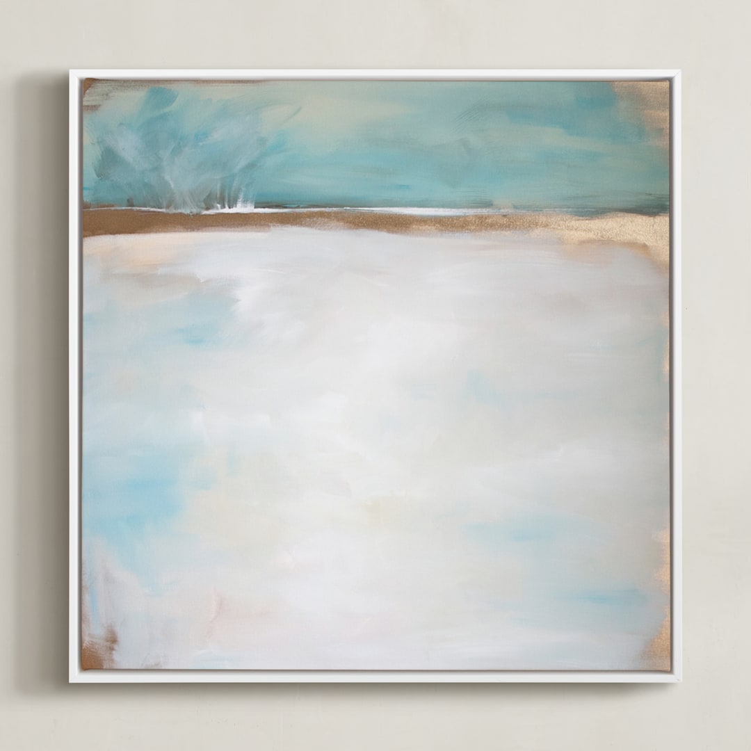 "Daydream No. 1" - Art Print in Sand by Julia Contacessi - Framed Canvas