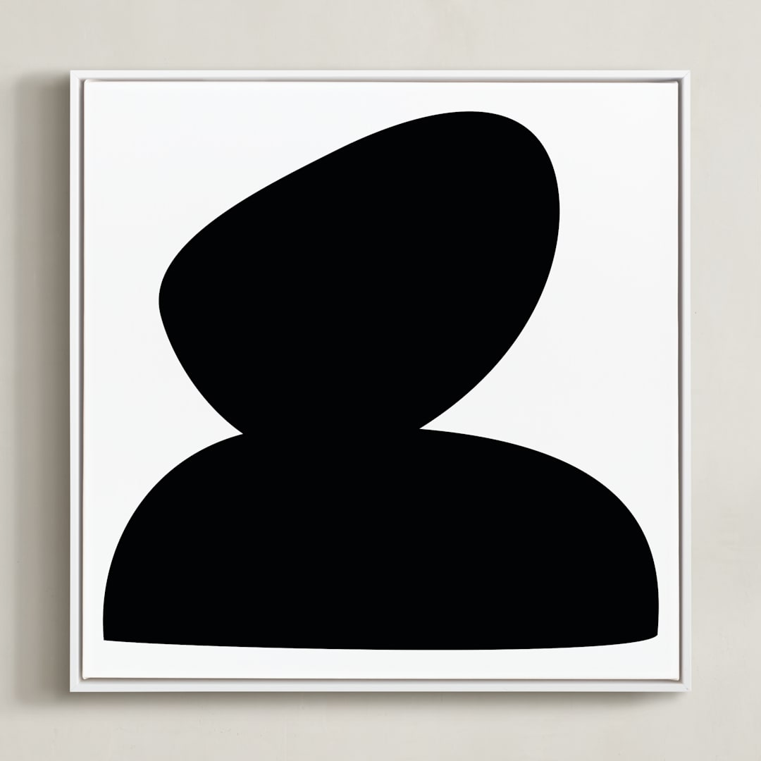 "Stones" - Art Print in Black by koshi - Framed Canvas