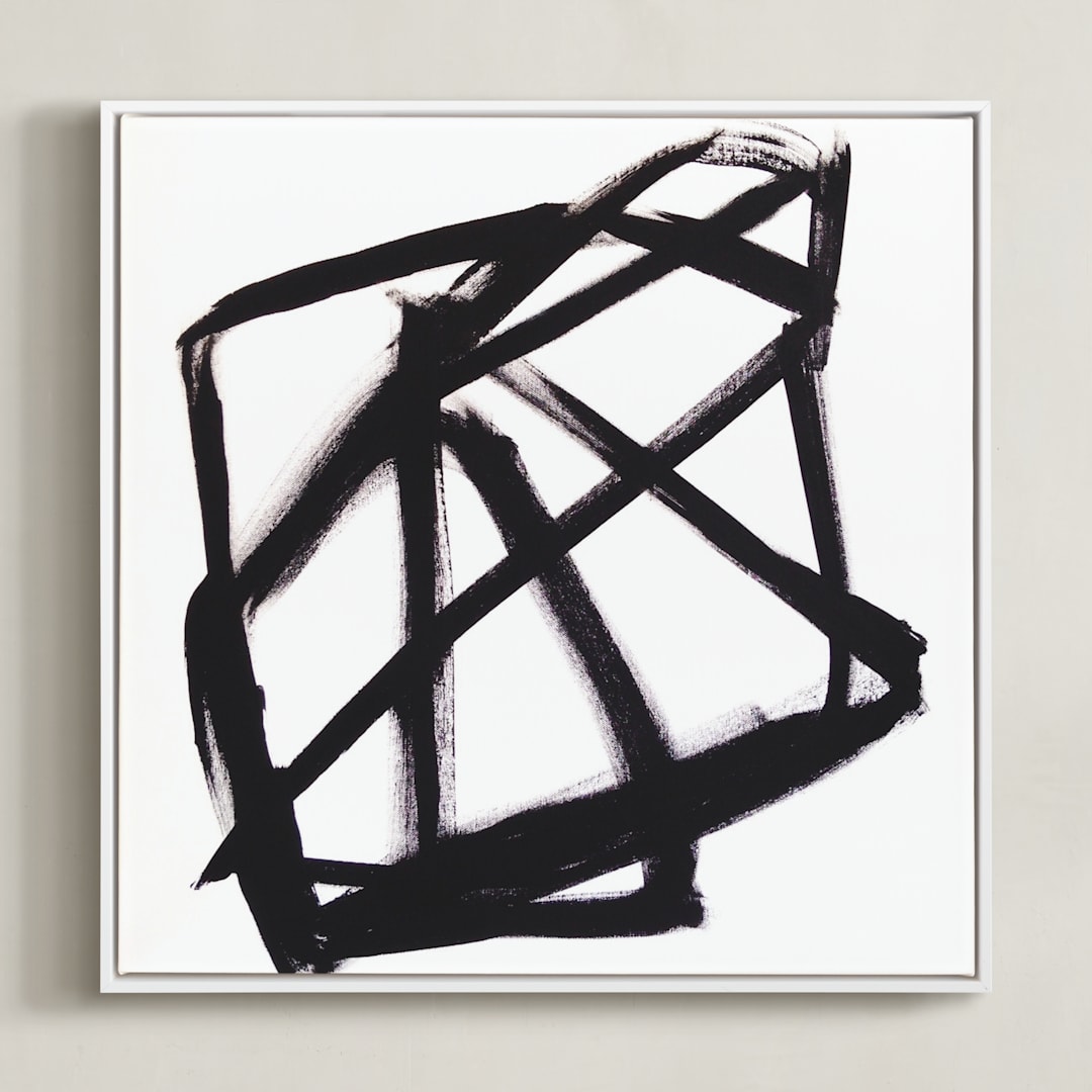 "Sable Song" - Art Print in midnight black by Juniper Briggs - Framed Canvas