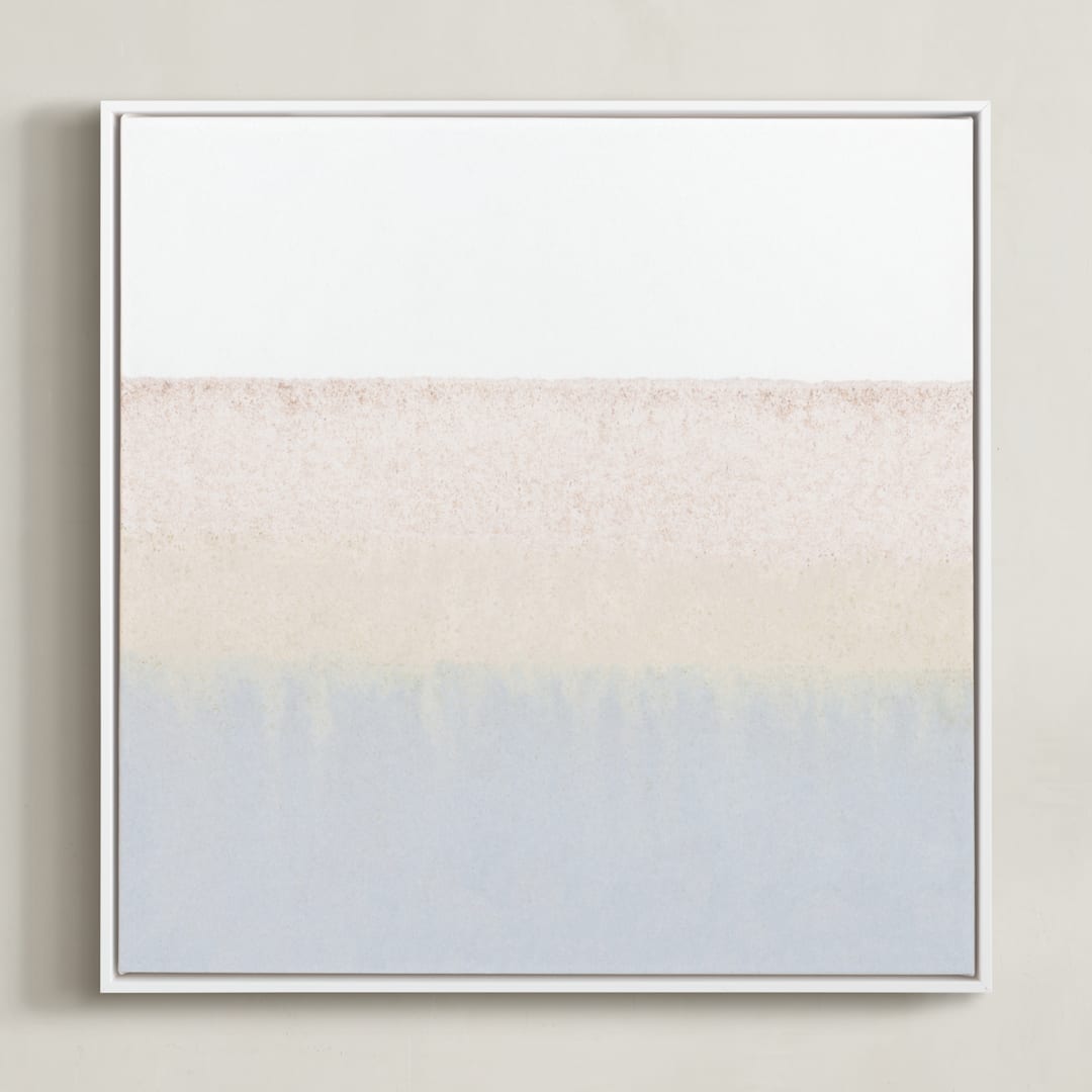 "Sundown" - Art Print in sky blue by Sadie Holden - Framed Canvas