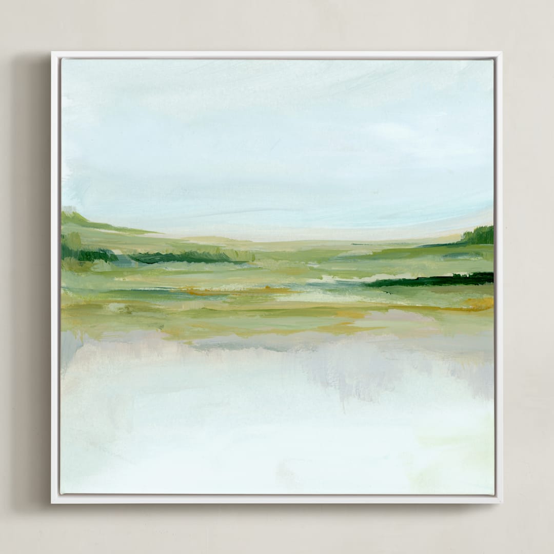 "Through It All" - Art Print in Olive by Nicole Walsh - Framed Canvas