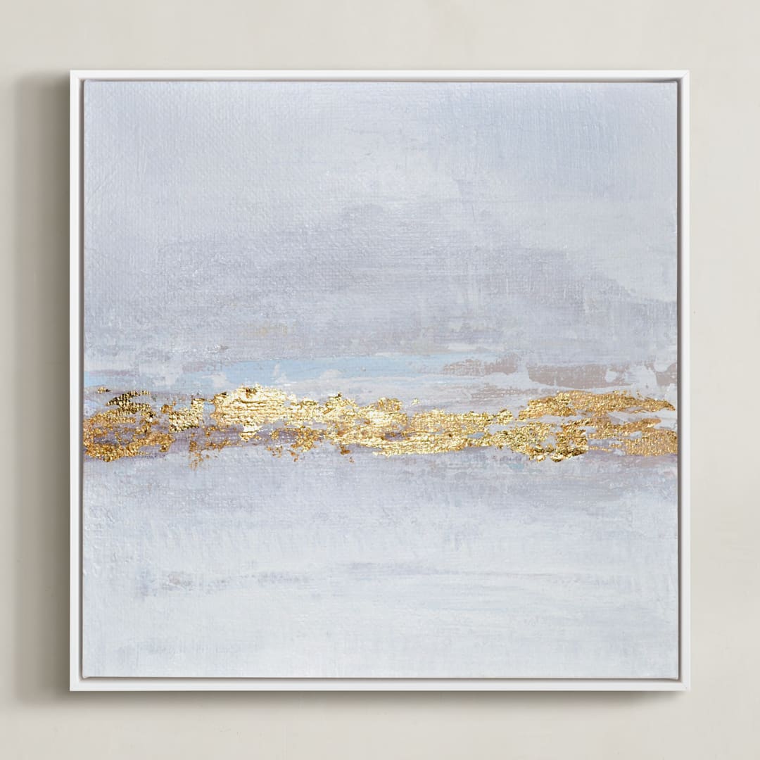 "New Horizons" - Art Print in White by Nicole Walsh - Framed Canvas