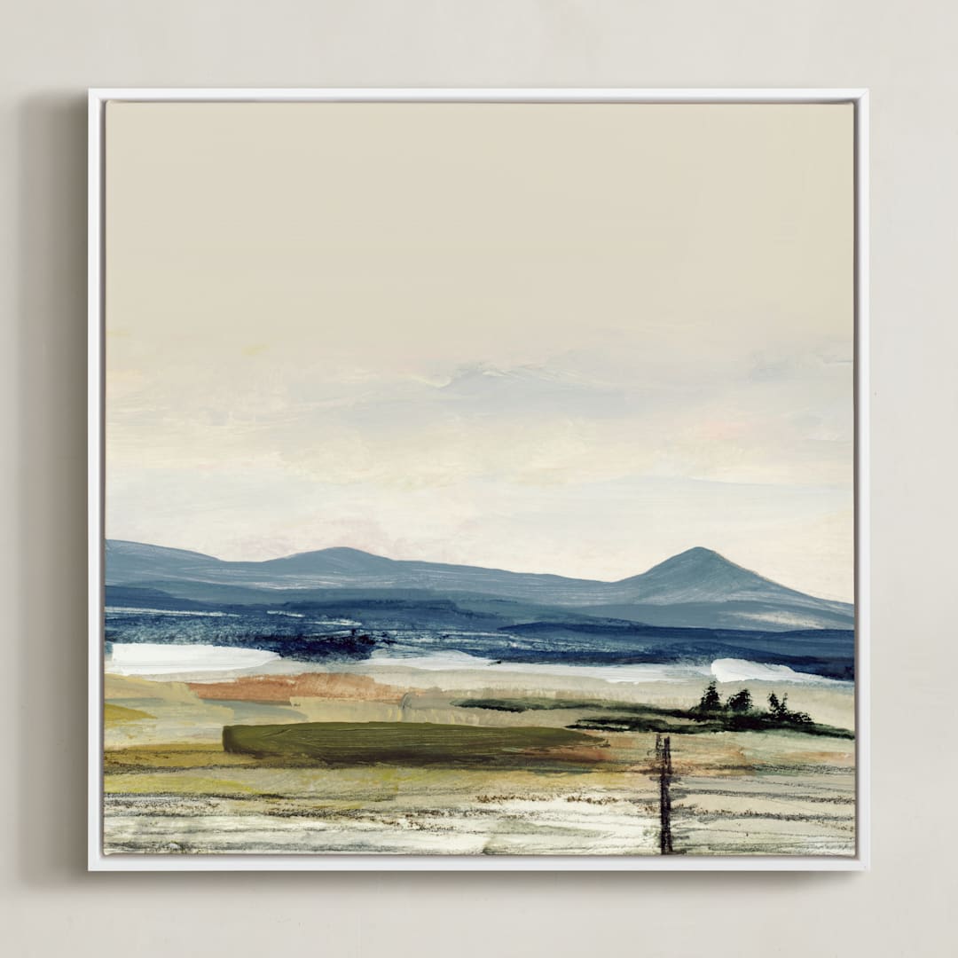 "Brownstein II" - Art Print in Field by Mande Calhoun - Framed Canvas