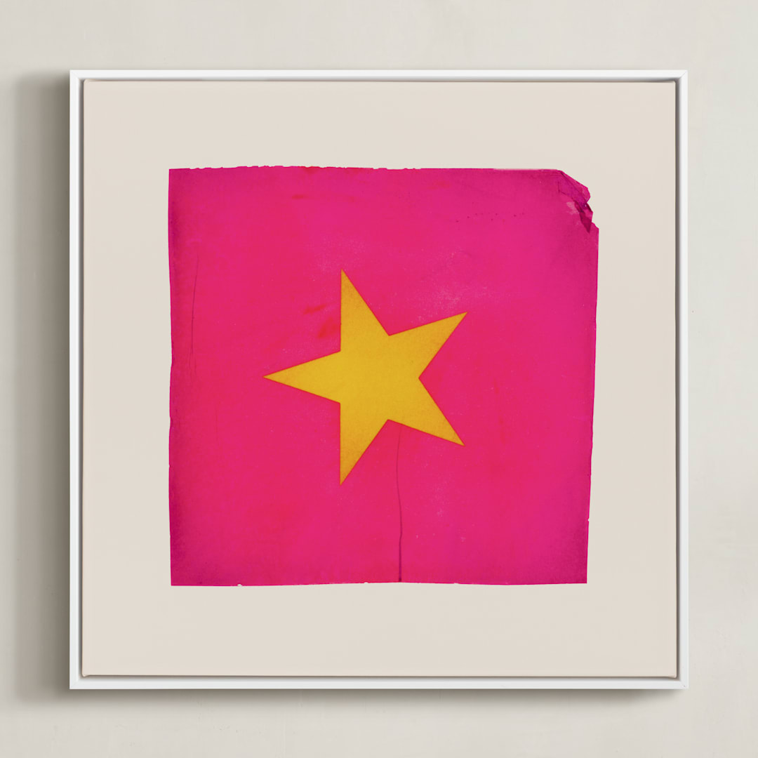 "Taking Shape Bright 1" - Art Print in Star Power by Kamala Nahas - Framed Canvas