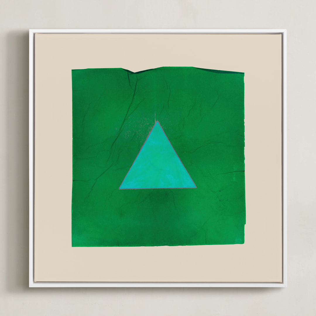 "Taking Shape Bright 4" - Art Print in Worth a Triangle by Kamala Nahas - Framed Canvas